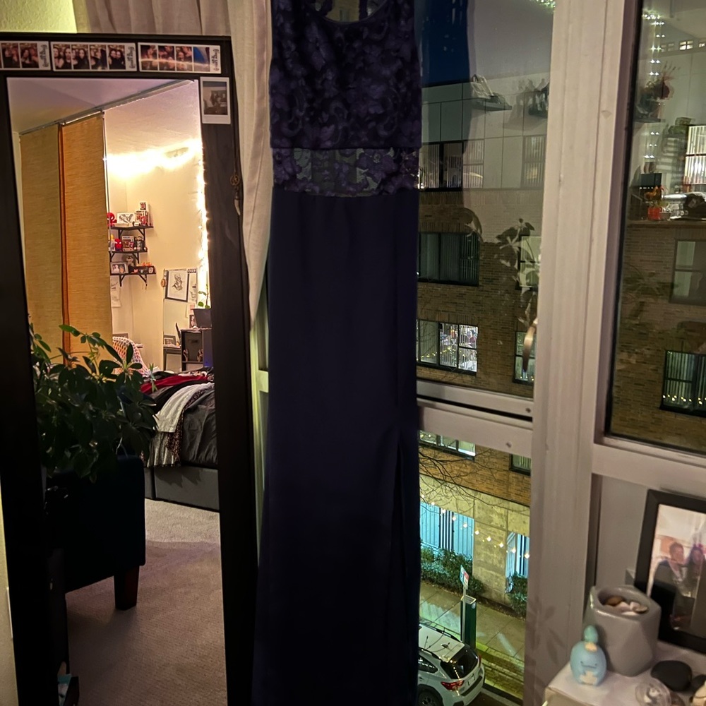 Emerald Sundae Navy Blue Prom Dress